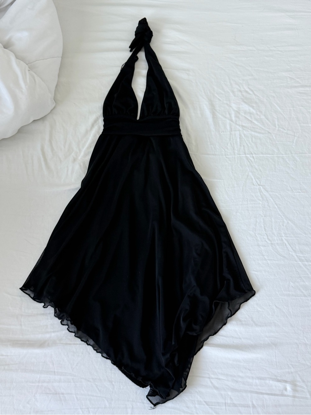 Urban Outfitters Black Halter Asymmetrical Dress